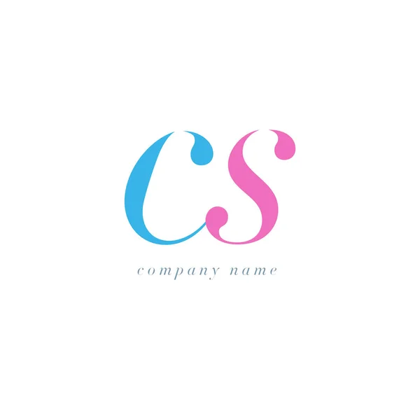 CS Letters Logo plantilla — Archivo Imágenes Vectoriales