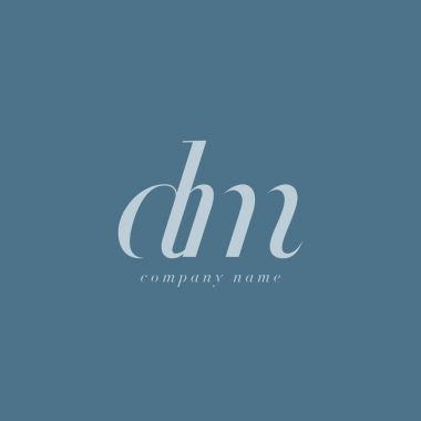 DM harf Logo şablonu