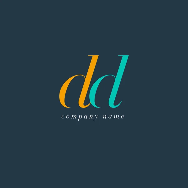 DD dopisy Logo šablona — Stockový vektor