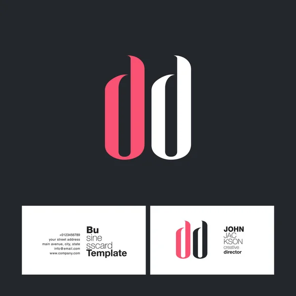 DD Lettres Logo Carte de visite — Image vectorielle