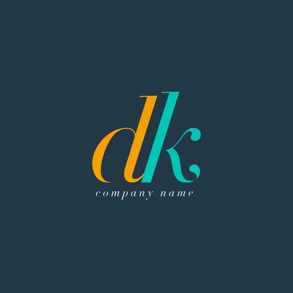 Dk Buchstaben Logo Vorlage — Stockvektor