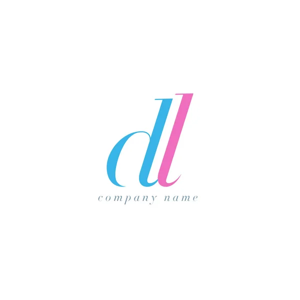 Modello di logo delle lettere DL — Vettoriale Stock