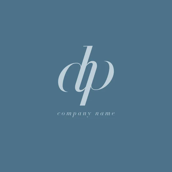 DP Letras Modelo de logotipo — Vetor de Stock