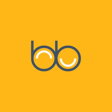 round letter logo BB clipart