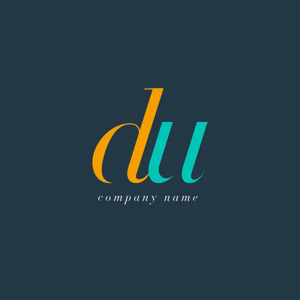 DU Letters Modelo de logotipo — Vetor de Stock