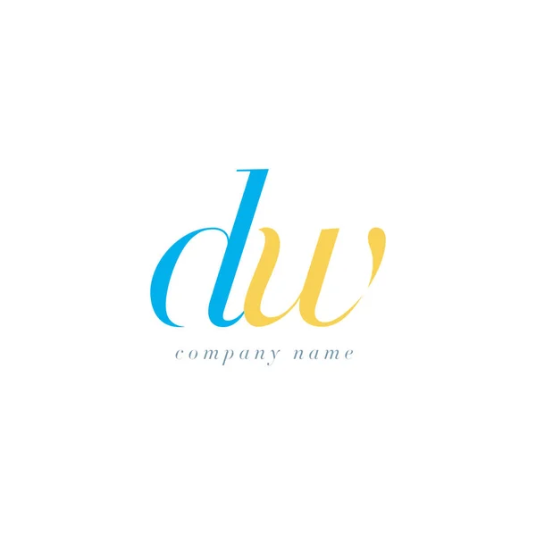 DW dopisy Logo šablona — Stockový vektor