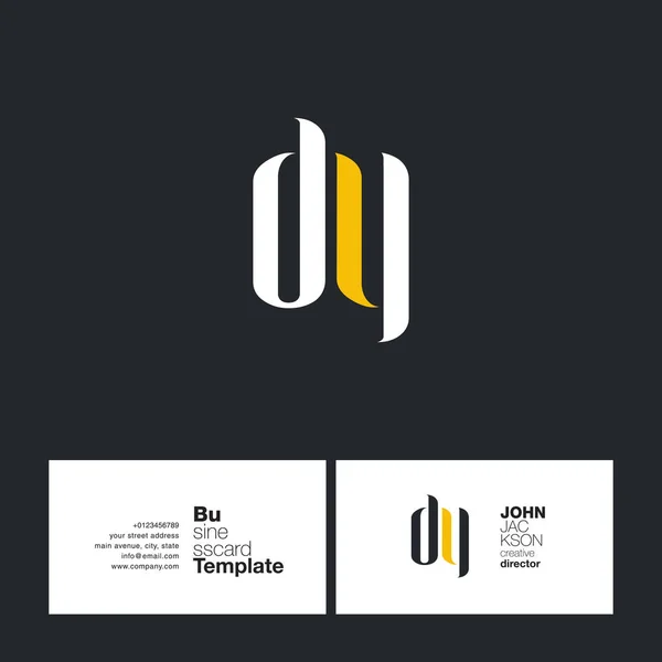 Dy γράμματα λογότυπο επαγγελματικής κάρτας — Διανυσματικό Αρχείο