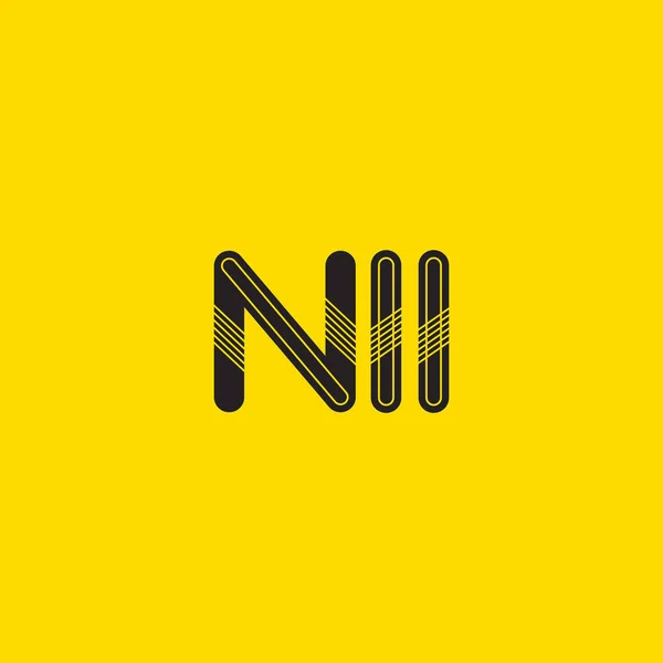 Bokstav och siffra N11 logotyp — Stock vektor