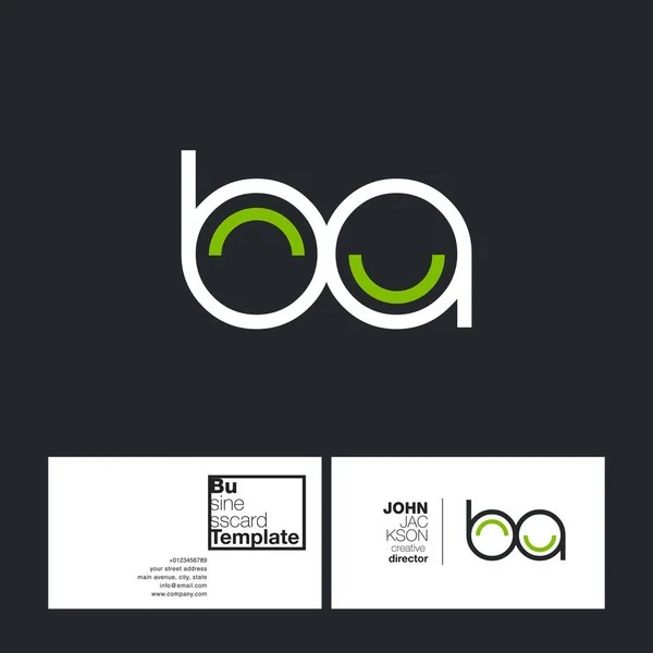 Kulaté logo písmeno Ba — Stockový vektor