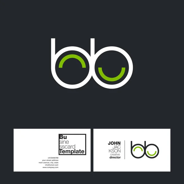 Kulaté logo písmeno Bb — Stockový vektor