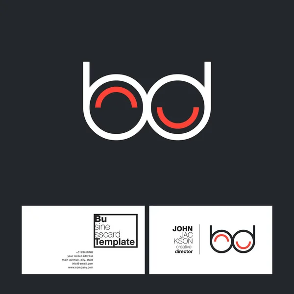 Kulaté logo dopis Bd — Stockový vektor