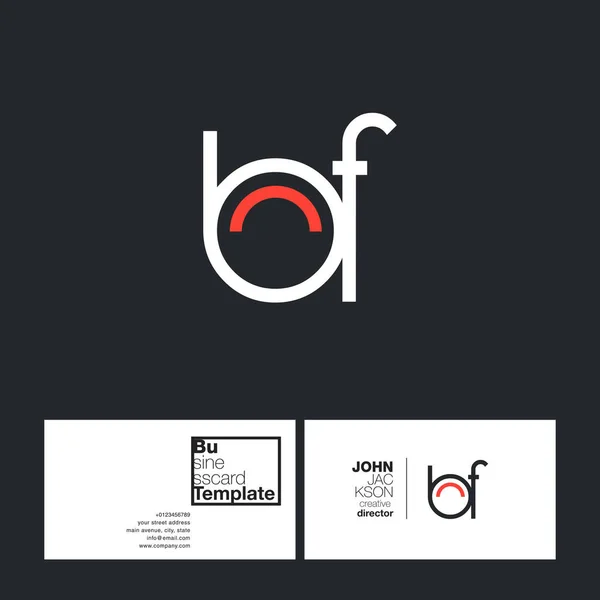 Kulaté logo dopis Bf — Stockový vektor