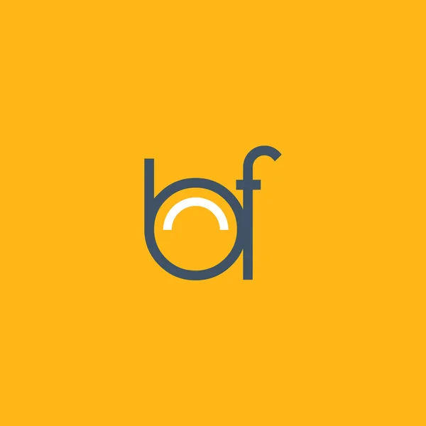 Lettera rotonda logo BF — Vettoriale Stock