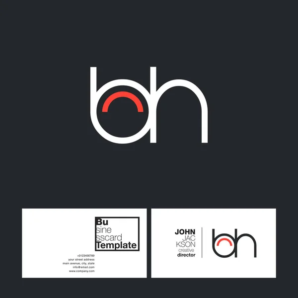 Lettre ronde logo BH — Image vectorielle