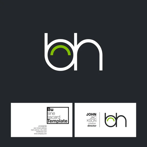 Lettre ronde logo BH — Image vectorielle