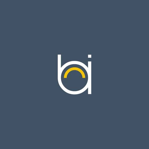 Letra redonda logo BI — Archivo Imágenes Vectoriales