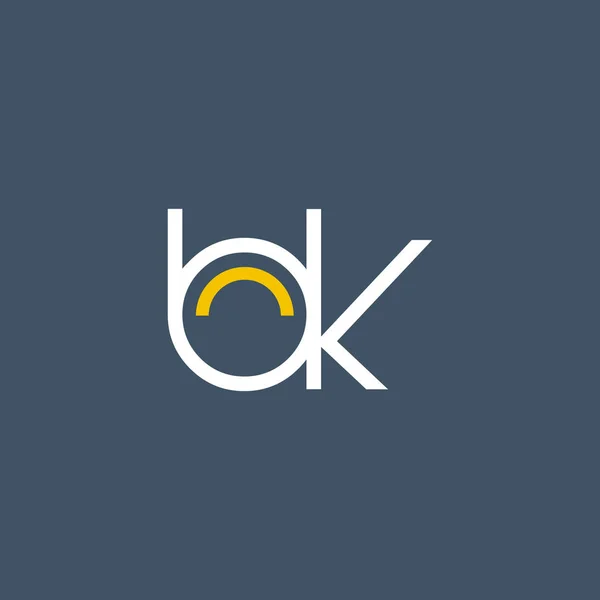 Mektup logo Bk yuvarlak — Stok Vektör