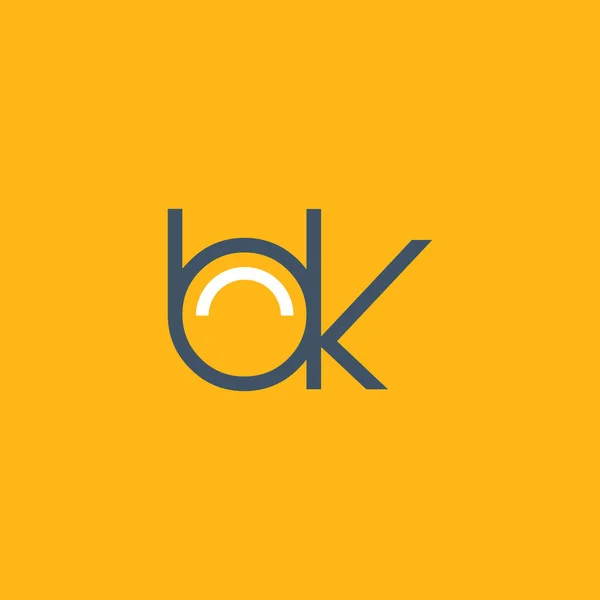 Mektup logo Bk yuvarlak — Stok Vektör