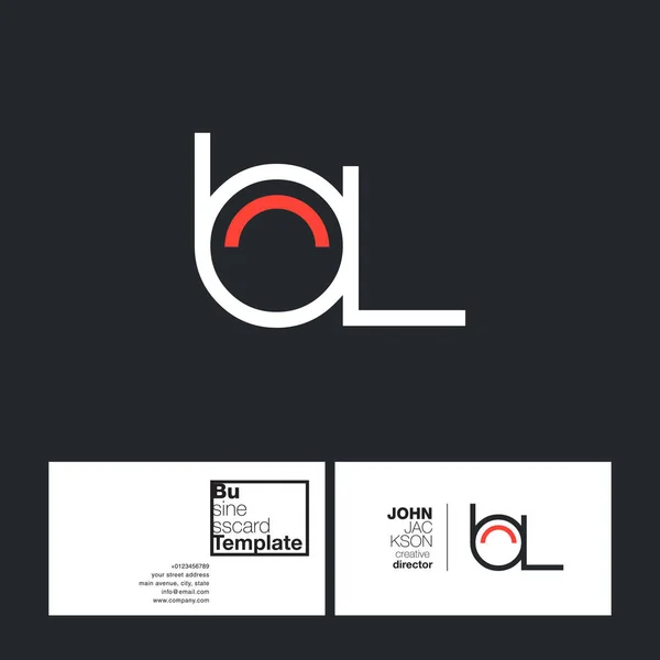 Kulaté logo dopis Bl — Stockový vektor