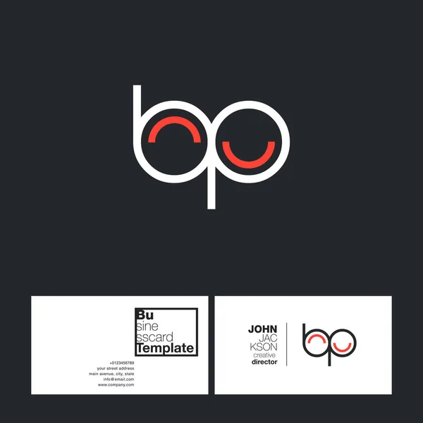 Kolo dopis logo Bp — Stockový vektor