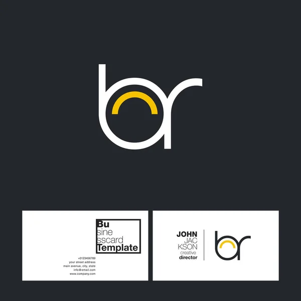 Kulaté logo dopis Br — Stockový vektor