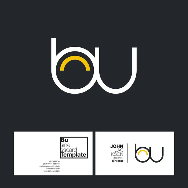Kulaté logo dopis Bu — Stockový vektor