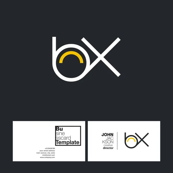 Letra redonda logo BX — Vector de stock