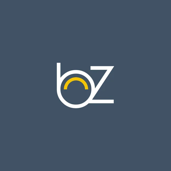 Mektup logo Bz yuvarlak — Stok Vektör