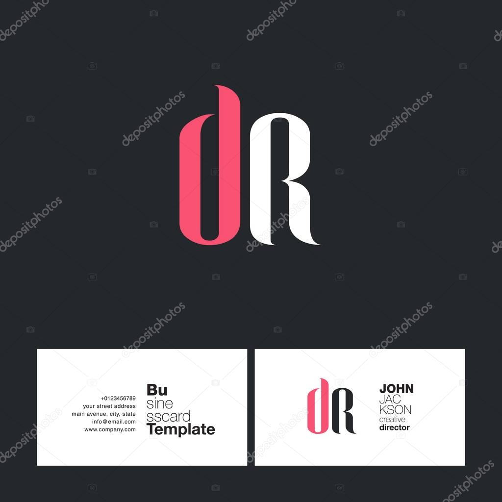 DR Letters Logo Business Card