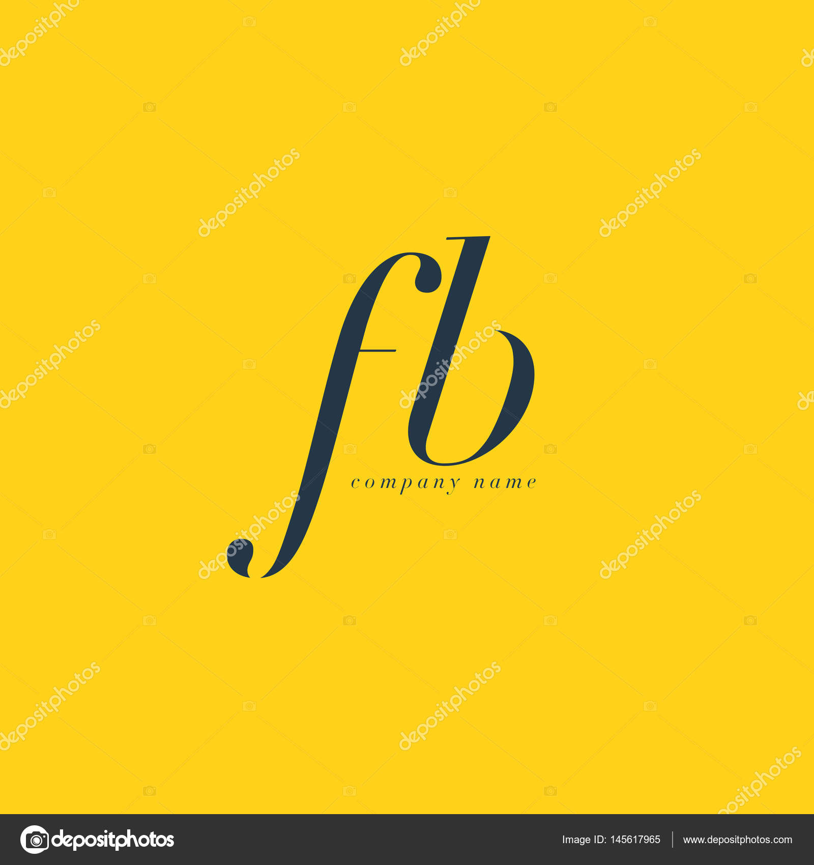 Fb の文字ロゴのテンプレート ストックベクター C Brainbistro