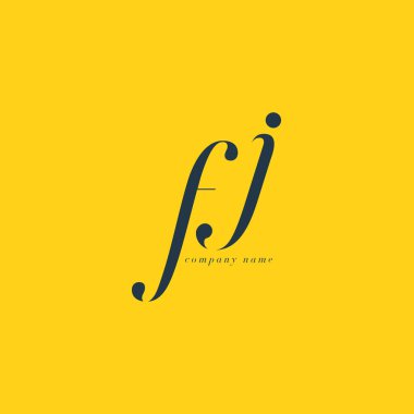 FJ harf Logo şablonu