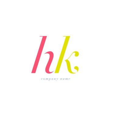 HK harf Logo şablonu