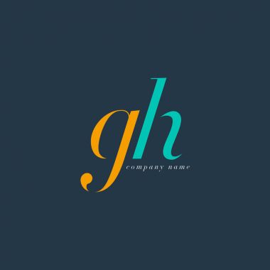 GH harf Logo şablonu