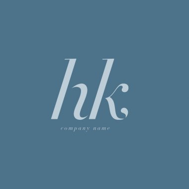 HK harf Logo şablonu