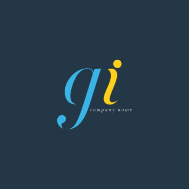 Gi harf Logo şablonu