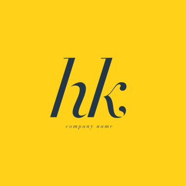 HK harf Logo şablonu