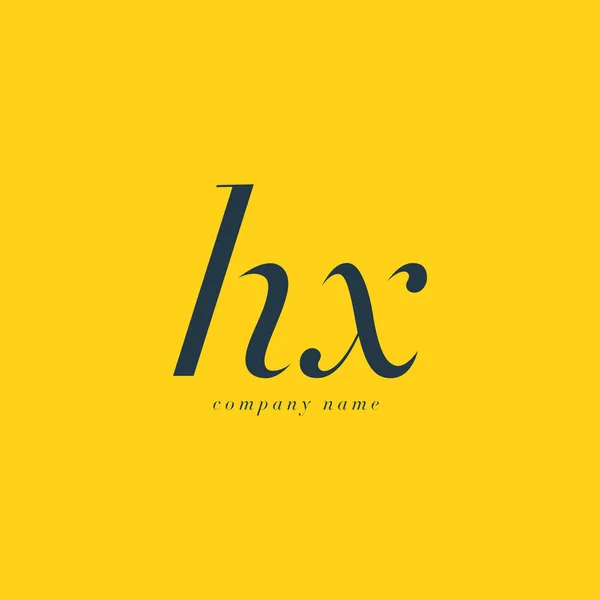 HX Letras Logo plantilla — Vector de stock