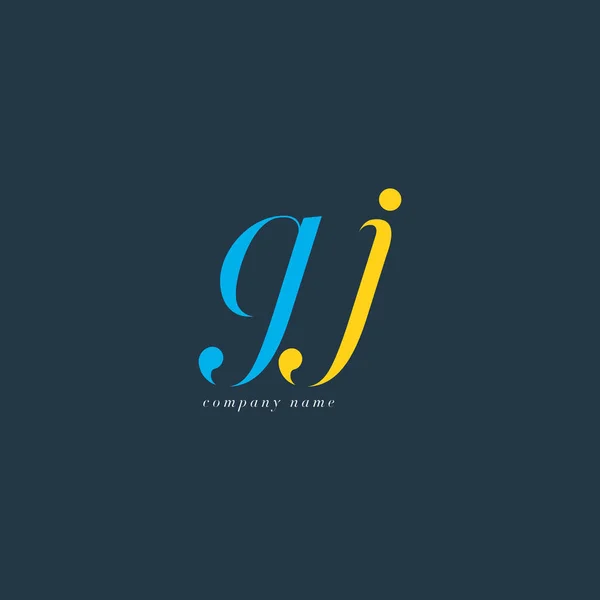 Plantilla de logotipo de GJ Letters — Vector de stock