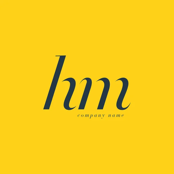 HM Letters Logo plantilla — Archivo Imágenes Vectoriales