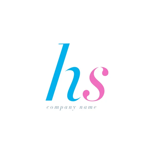 HS Letters Logo шаблон — стоковый вектор