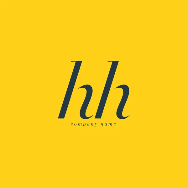 HH Letras Logo plantilla — Vector de stock