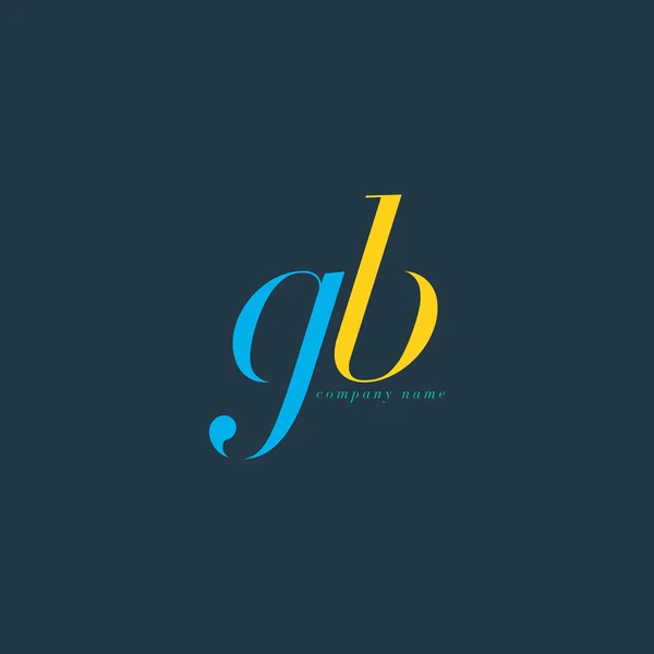 Plantilla de logotipo GB Letters — Vector de stock