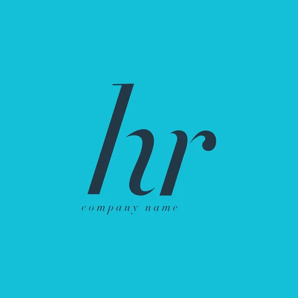 HR Letters Logo plantilla — Vector de stock