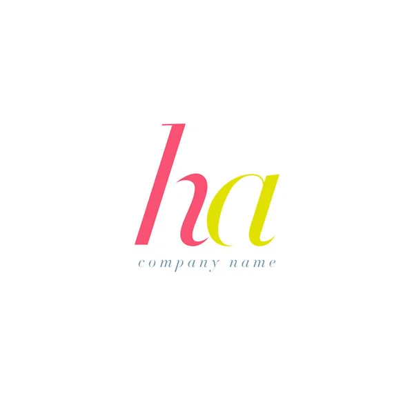 HA Letters Logo plantilla — Vector de stock