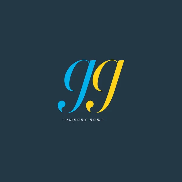 Шаблон логотипу літер GG — стоковий вектор