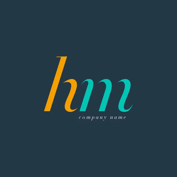 HM Letters Logo plantilla — Vector de stock