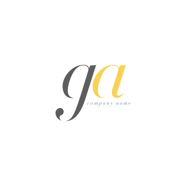 Plantilla GA Letters Logo — Archivo Imágenes Vectoriales