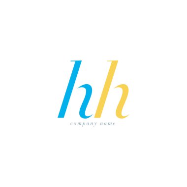 Hh harf Logo şablonu