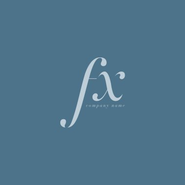 FX harf Logo şablonu