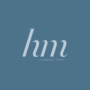HM harf Logo şablonu